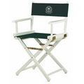 DC18W - 18" high, white finish wood frame director chair with canvas set